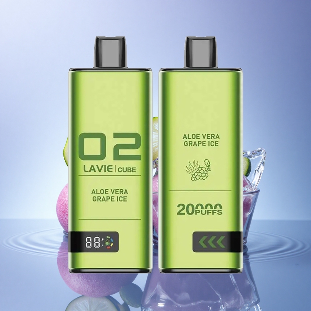 Lavie Cube 20000 Puffs Alojna Vera Grozdni Led 28ML 5% nikotina 600mAh