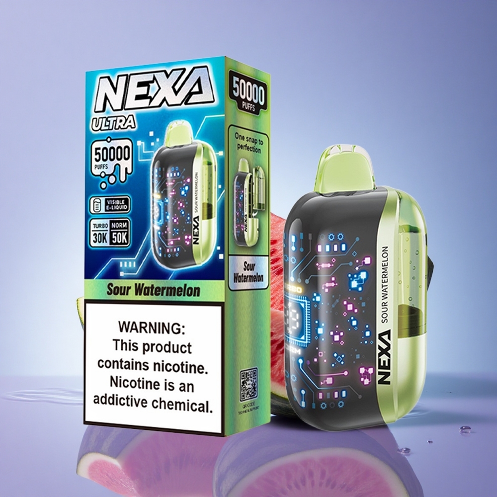 NEXA Ultra 50000 Puffs Kisli lubenik 20ml 800mAh 5% nikotina
