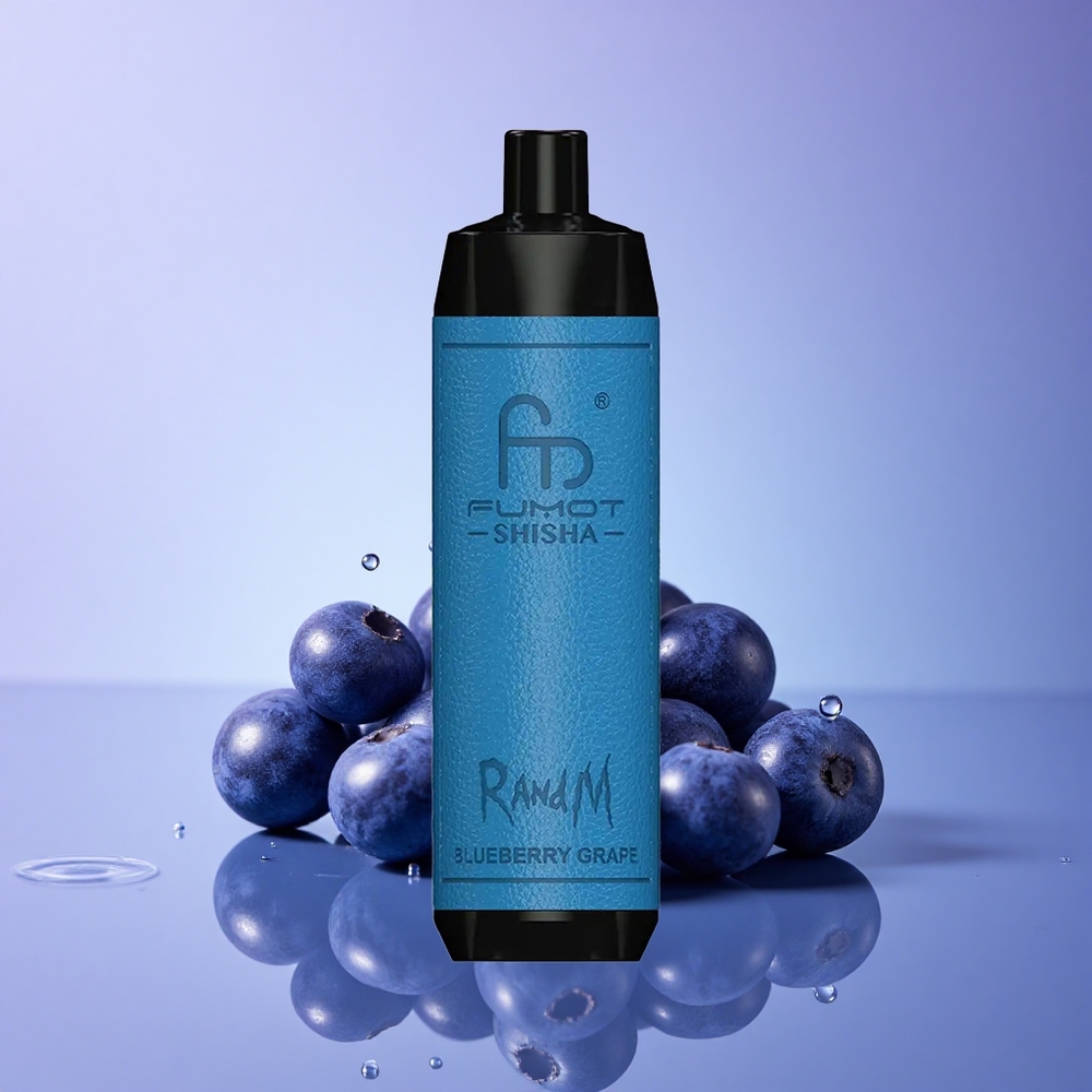 RandM Fumot Shisha 10000 Puffs Borova Grozdja z 0,5% nikotina in 850 mAh baterijo