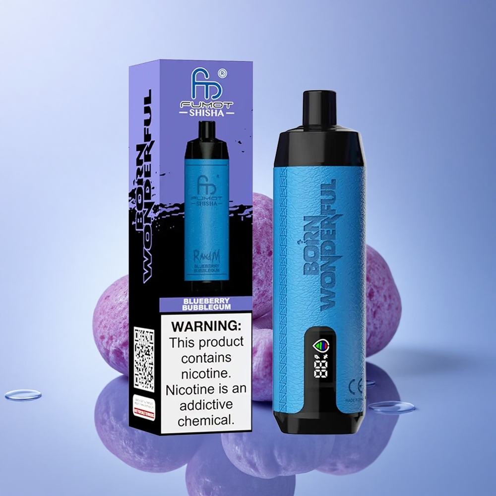 RandM Fumot Shisha 10000 Puffs Borovnični mehurčki z 0,5 % nikotina in 850 mAh baterijo