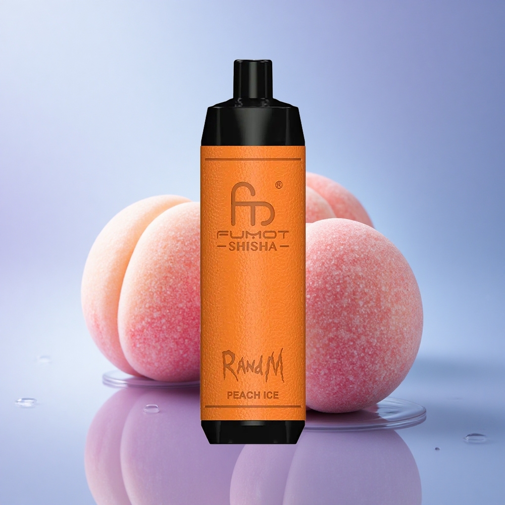 RandM Fumot Shisha 10000 Puffs Breskovi Ledeni z 0,6 ohm in 0,5% nikotina