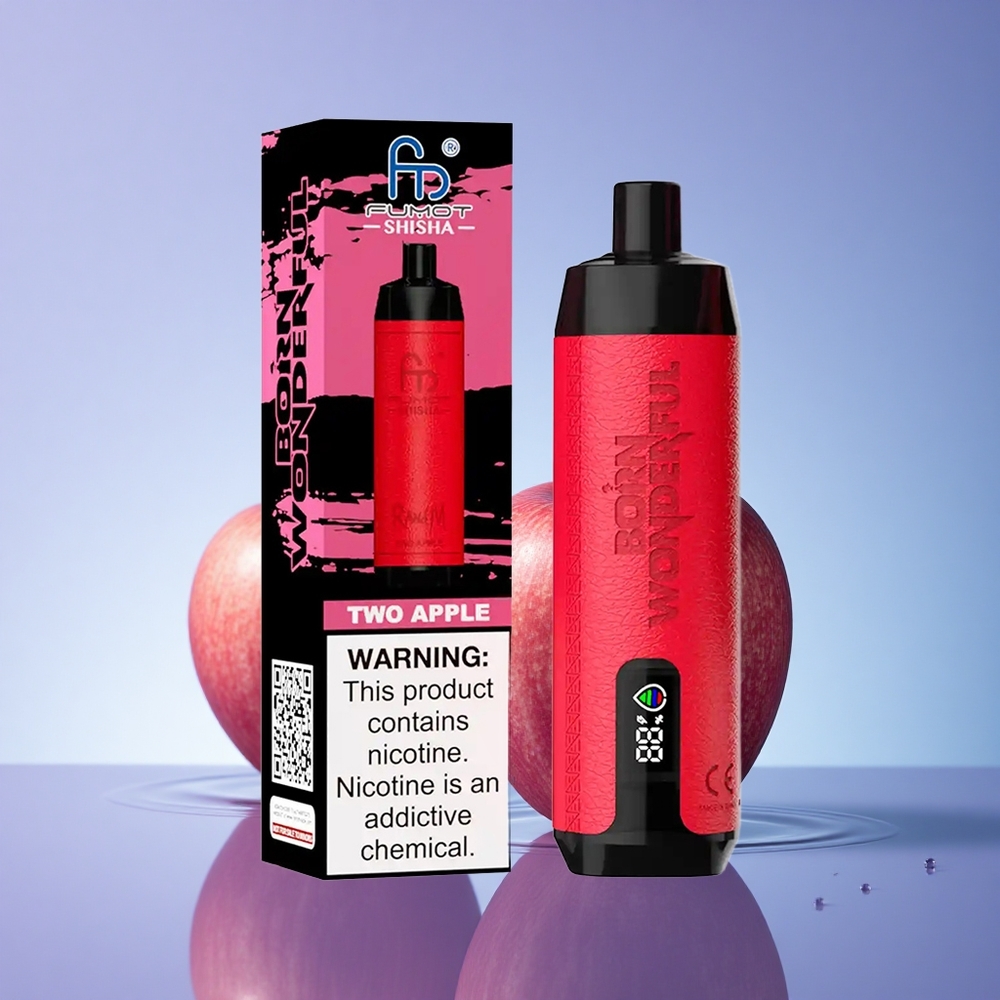 RandM Fumot Shisha 10000 Puffs Dve Jabolki z 0,6ohm Mesh in 0,5% nikotina