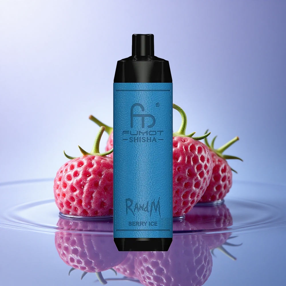 RandM Fumot Shisha 10000 Puffs Jagodni Led z 18ml in 0,5% nikotina