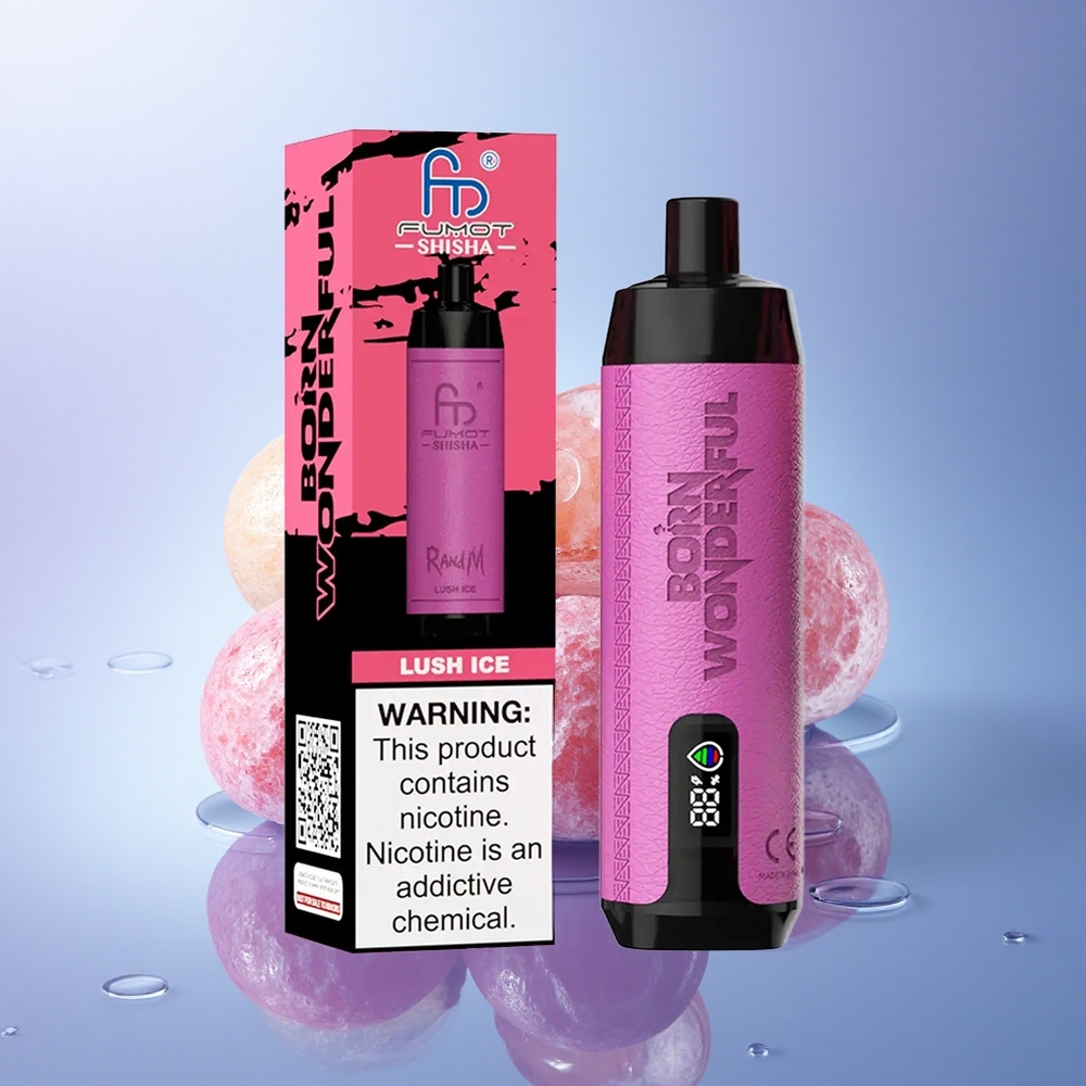 RandM Fumot Shisha 10000 Puffs Ledenodobri Led indikator 850 mAh 0,5% nikotina