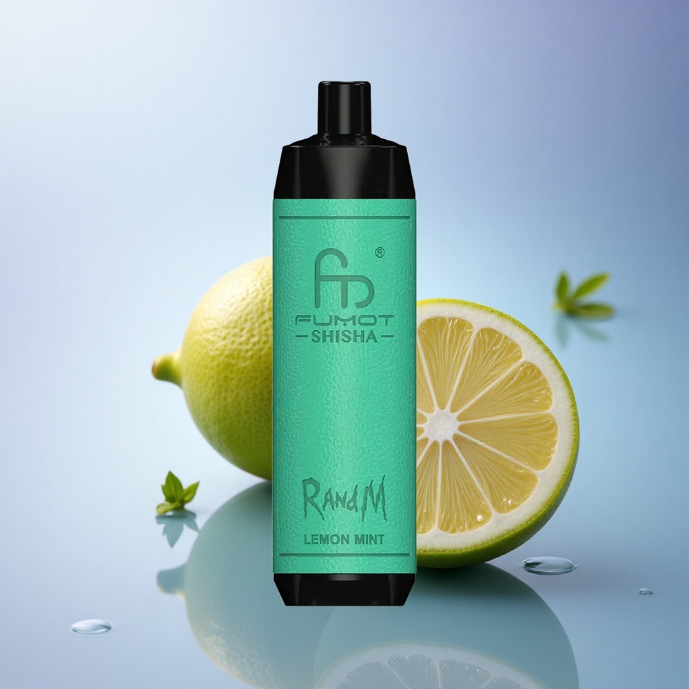 RandM Fumot Shisha 10000 Puffs Limeta Meta LED 850 mAh 0.5% nikotina