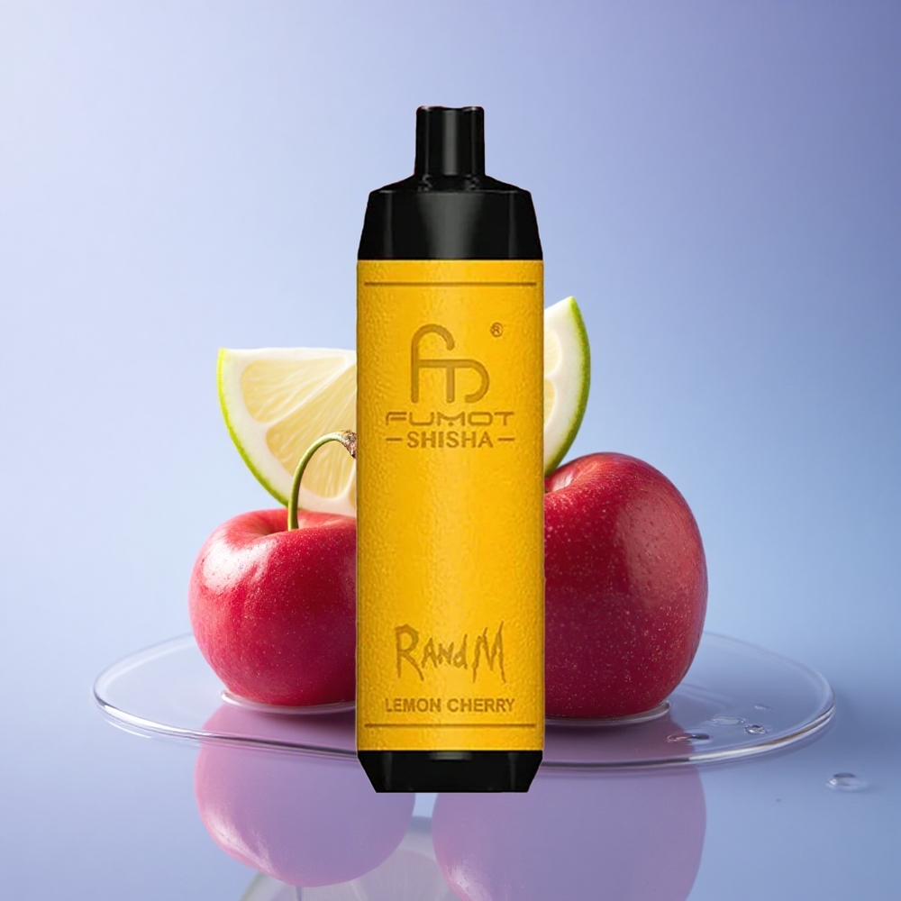 RandM Fumot Shisha 10000 Puffs Limono Češnja z 0,6ohm Mesh Coil in 0,5% nikotina