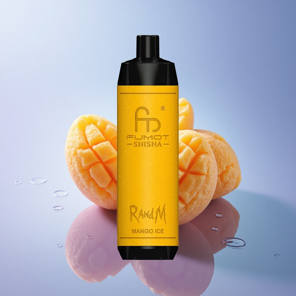 RandM Fumot Shisha 10000 Puffs Mango Ledni z 0,6ohm Mesh in 0,5% nikotina