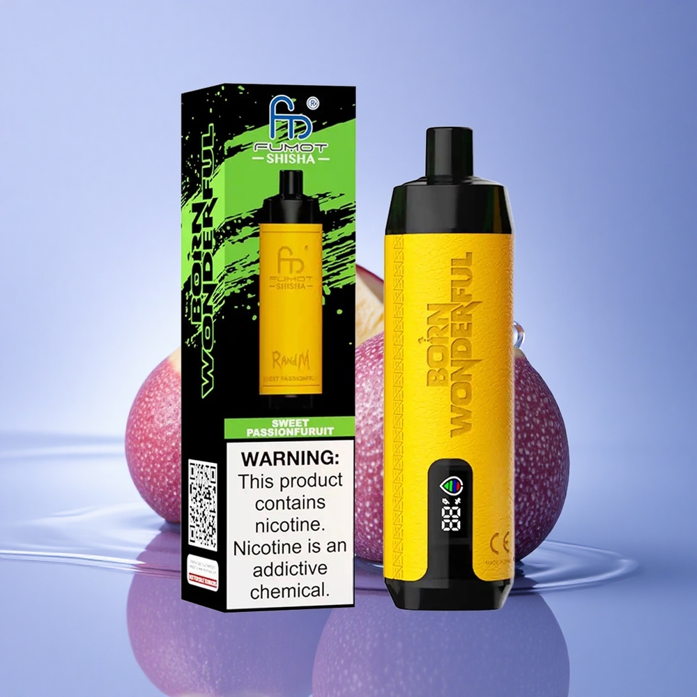 RandM Fumot Shisha 10000 Puffs Sladka Pasijonka z 0,5 % nikotina in 850 mAh baterijo