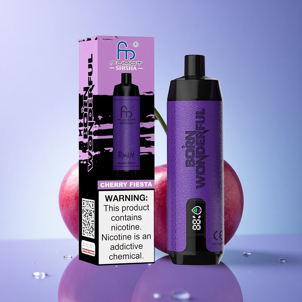 RandM Fumot Shisha 10000 Puffs Češnjeva Fiesta z 18ml e-tekočine in 0,5% nikotina