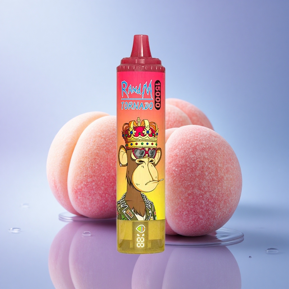 RandM Fumot Tornado 15000 Puffs Breskvni Led z 25ml in 850mAh