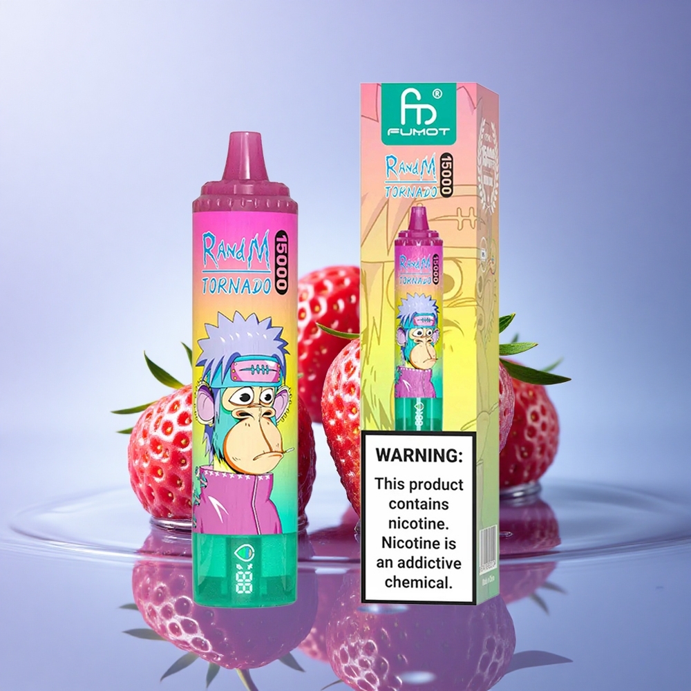 RandM Fumot Tornado 15000 Puffs Jagodični led 25ml Mesh 5% nikotina