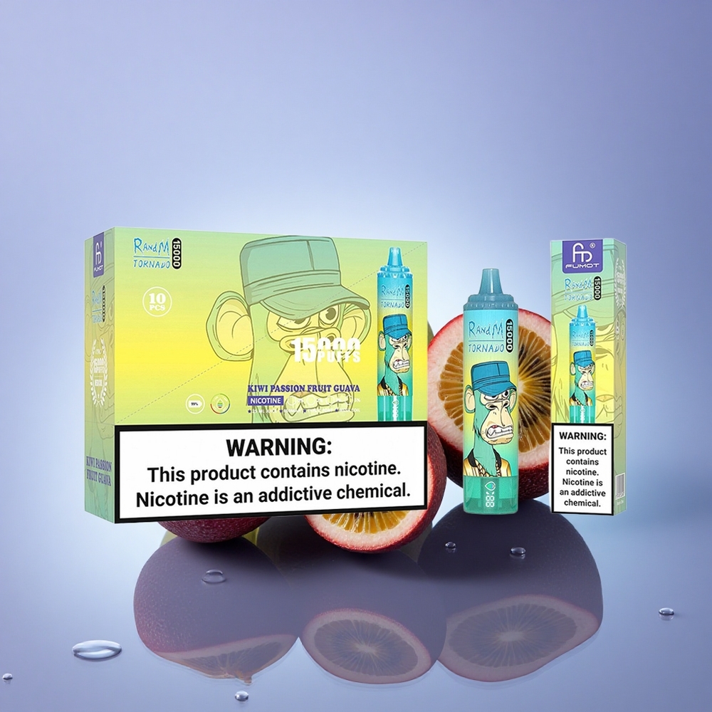 RandM Fumot Tornado 15000 Puffs Kivi Pasijonasta Guava 25ml 850mAh