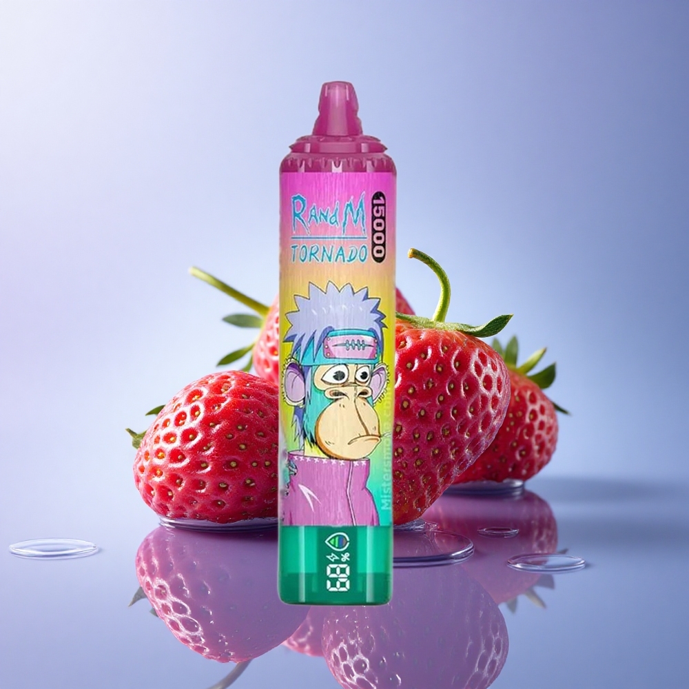 RandM Fumot Tornado 15000 Puffs Ledena Jagoda 25ml Mesh Coil 850mAh