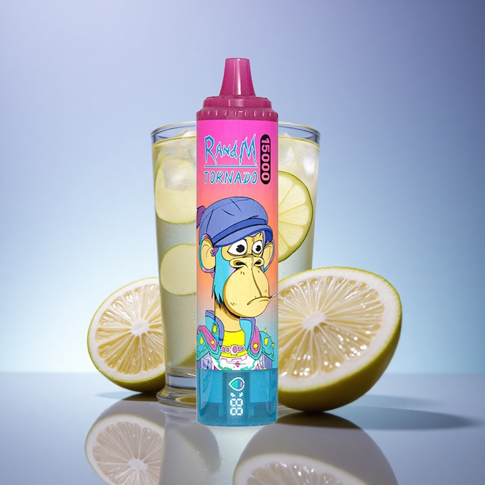 RandM Fumot Tornado 15000 Puffs Limonača z 25ml tekočine in 850mAh baterijo