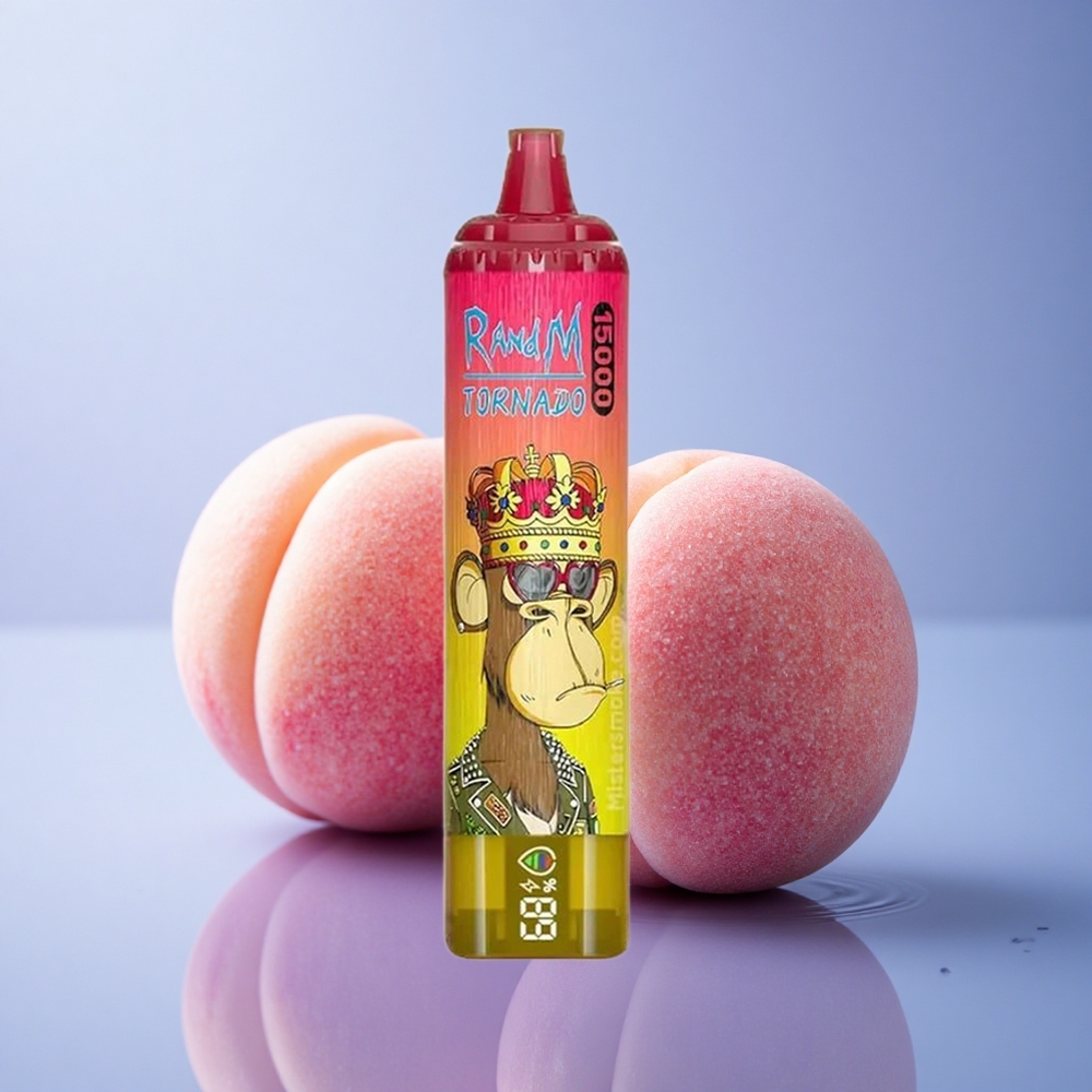 RandM Fumot Tornado 15000 Puffs Mrazlena Breskva z 25ml Tekocine in 850mAh