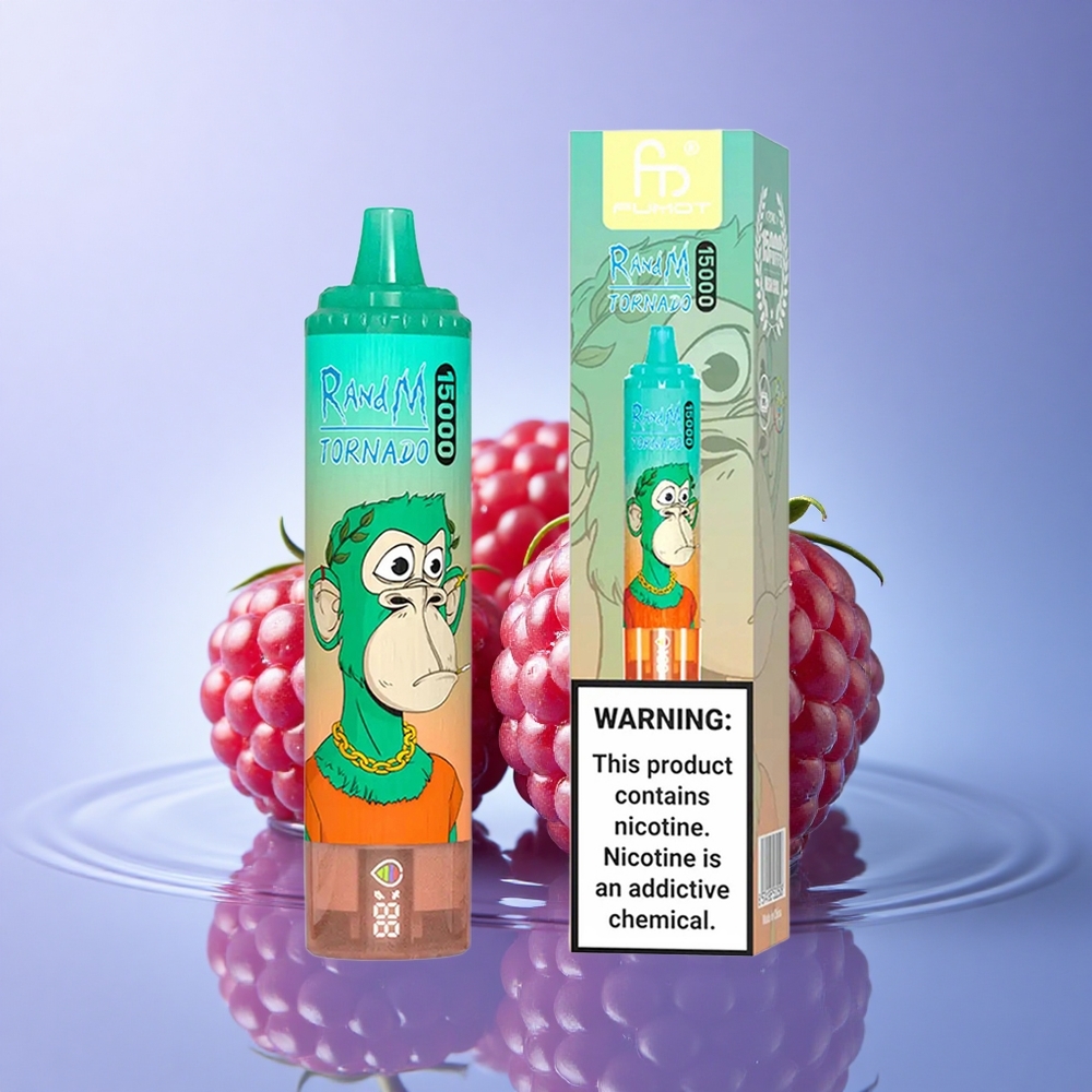 RandM Fumot Tornado 15000 Puffs Trojni Jagodični 850mAh 5% nikotina