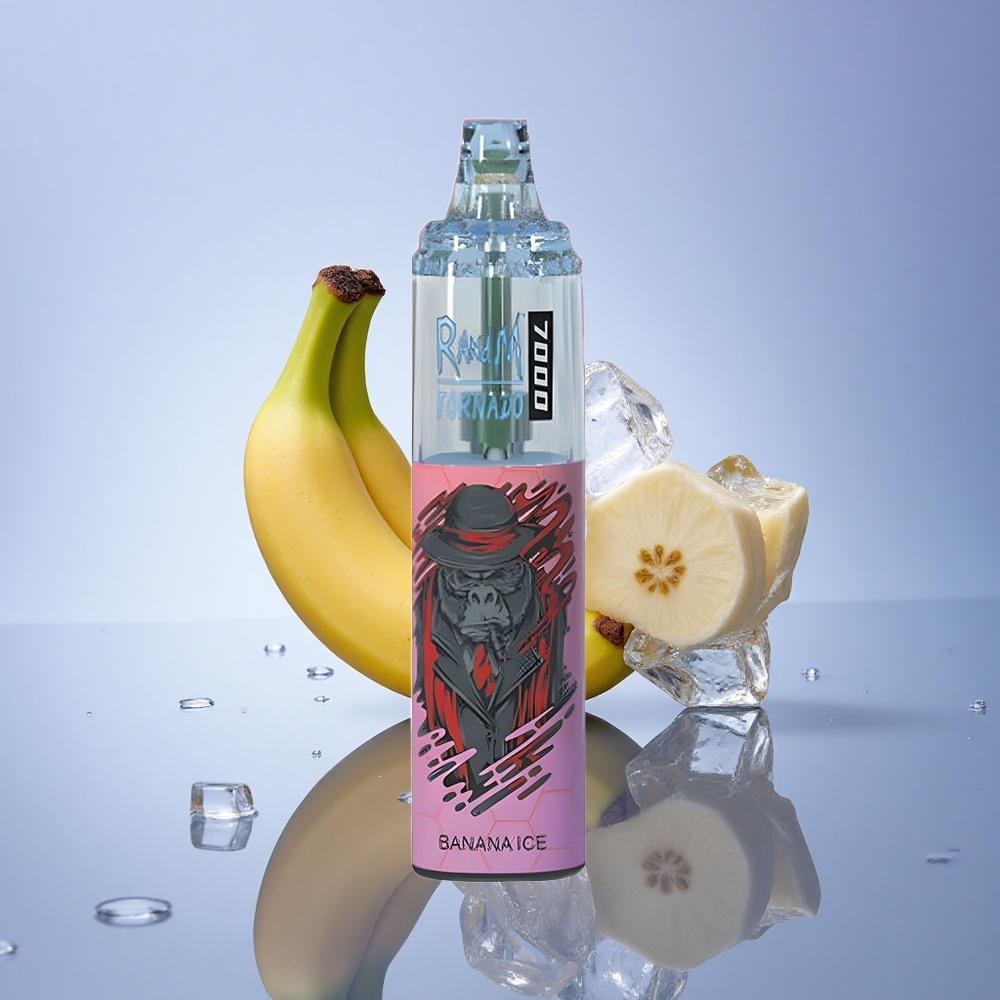 RandM Fumot Tornado 7000 Puffs Banana Led z Mesh Coilom in 850 mAh