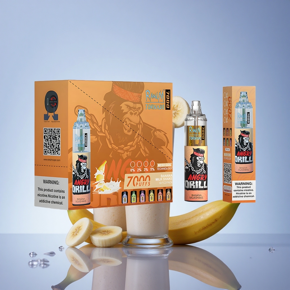 RandM Fumot Tornado 7000 Puffs Banana Milkshake 850 mAh 14 ML Mrežna Tuljava