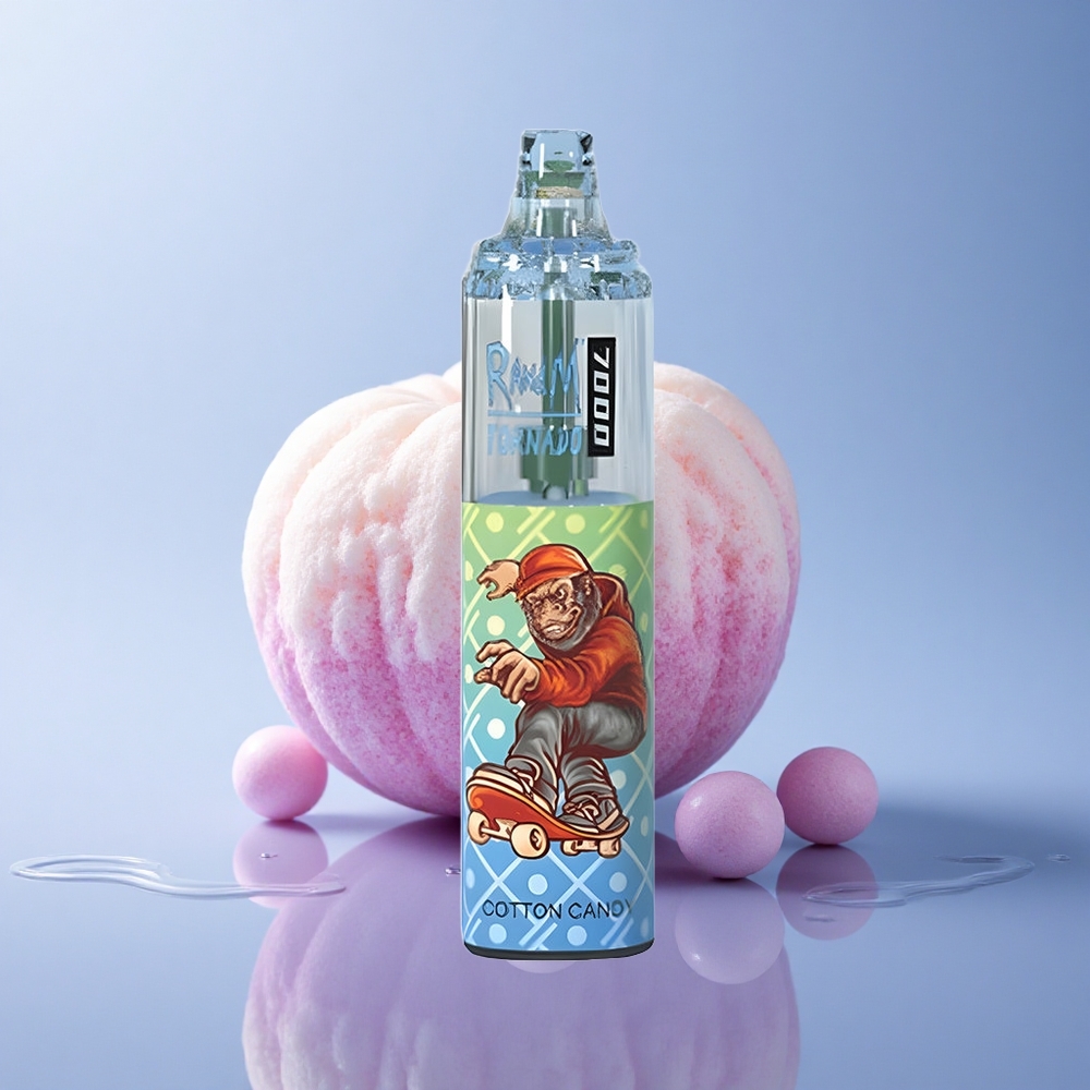 RandM Fumot Tornado 7000 Puffs Bomba Sladkorne Vate z Mesh Coil in 850 mAh