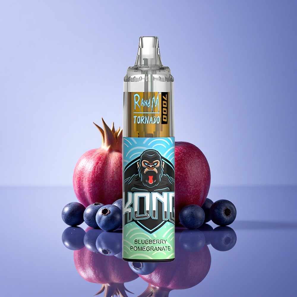 RandM Fumot Tornado 7000 Puffs Borova Jagoda Granat 14 ML 850 MAH Zračno Nastavljiv