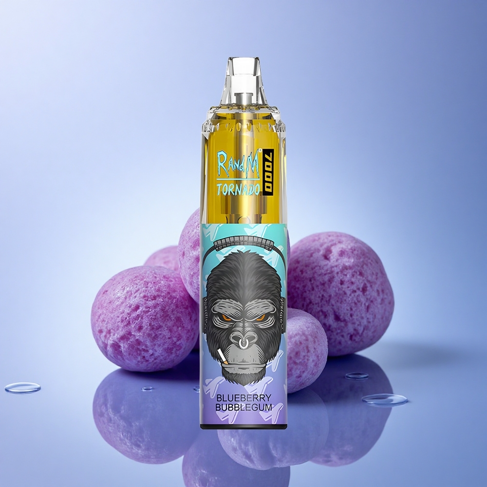 RandM Fumot Tornado 7000 Puffs Borovničeva Mehurčkova Guma z 850 mAh in 5% Nikotina