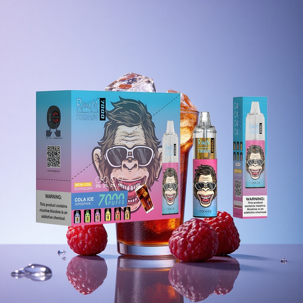 RandM Fumot Tornado 7000 Puffs Cola Led z Mesh Coil in 850 mAh