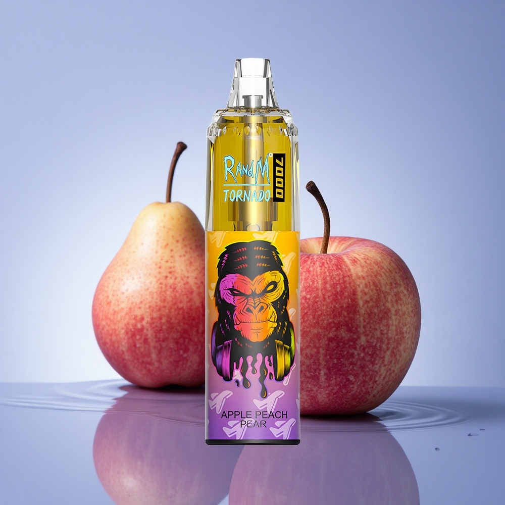 RandM Fumot Tornado 7000 Puffs Jabolče Breskva Hruška 850mAh Zračno Nastavljiva Mrežasta Tuljava