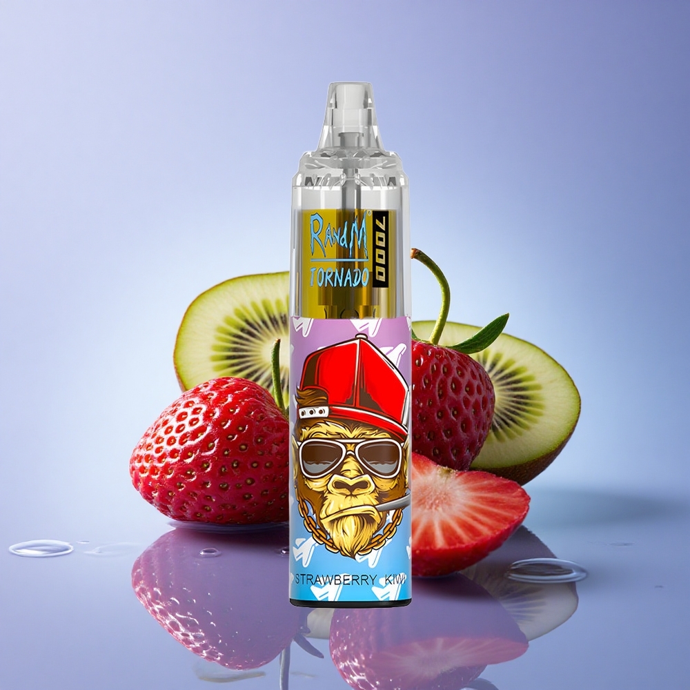 RandM Fumot Tornado 7000 Puffs Jagoda Kivi 14ML 850mAh Nastavljiv Zrak