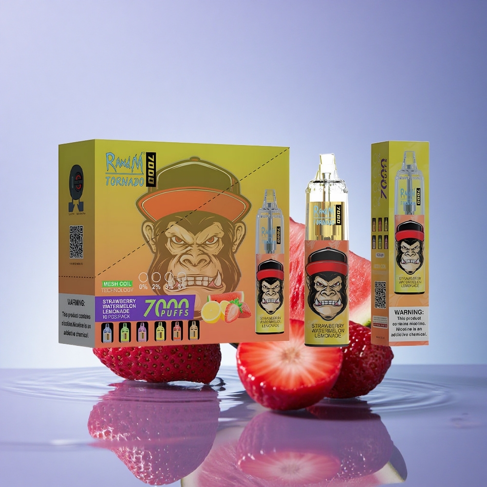 RandM Fumot Tornado 7000 Puffs Jagoda Lubenica Limonada z 850 mAh in 5% nikotina