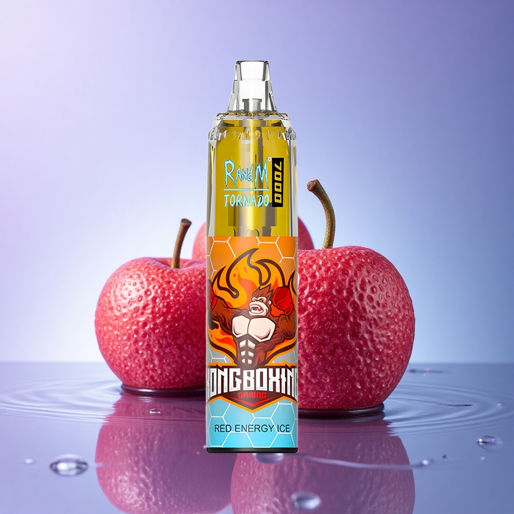 RandM Fumot Tornado 7000 Puffs Rdeča Energija Led z 850 mAh in Nastavljivim Zrakom