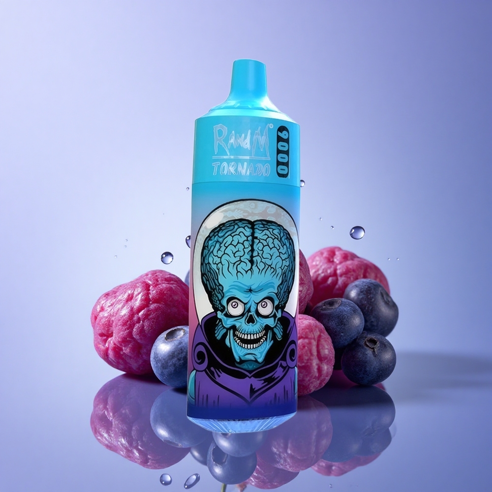 RandM Fumot Tornado 9000 Puffs Borova Češnja Brusnica z 18 mL E-tekočino in 850 mAh Baterijo