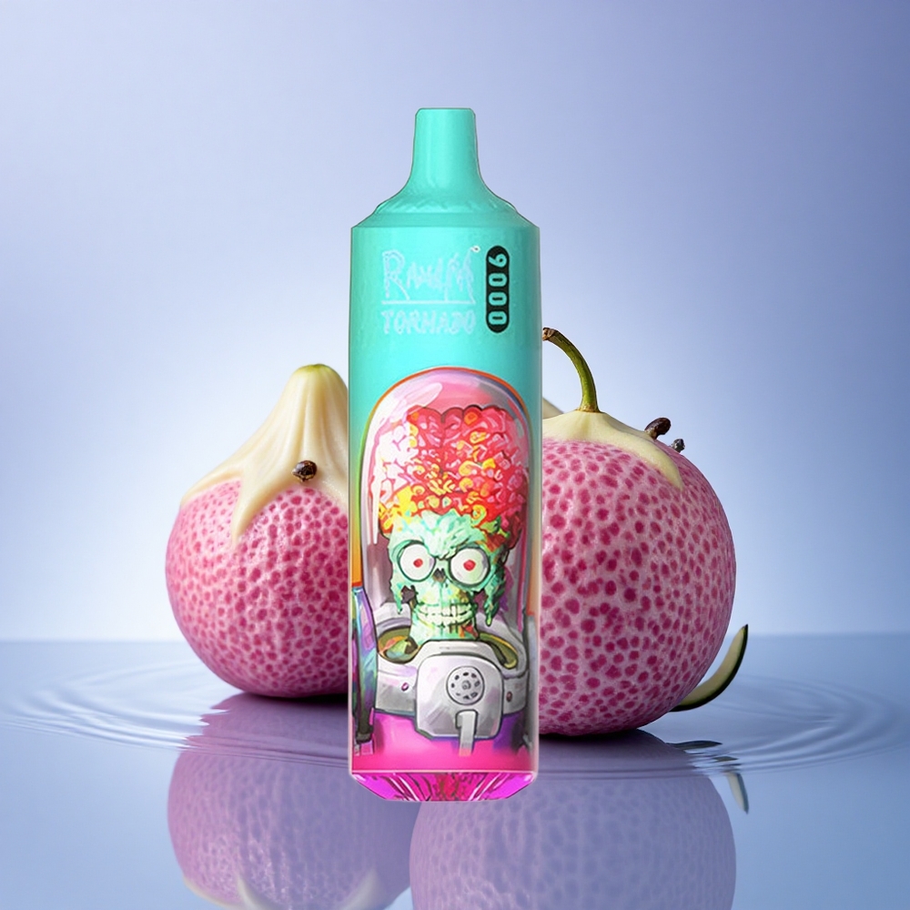 RandM Fumot Tornado 9000 Puffs Gvajva Led z 18 mL E-tekočino in 850 mAh Baterijo