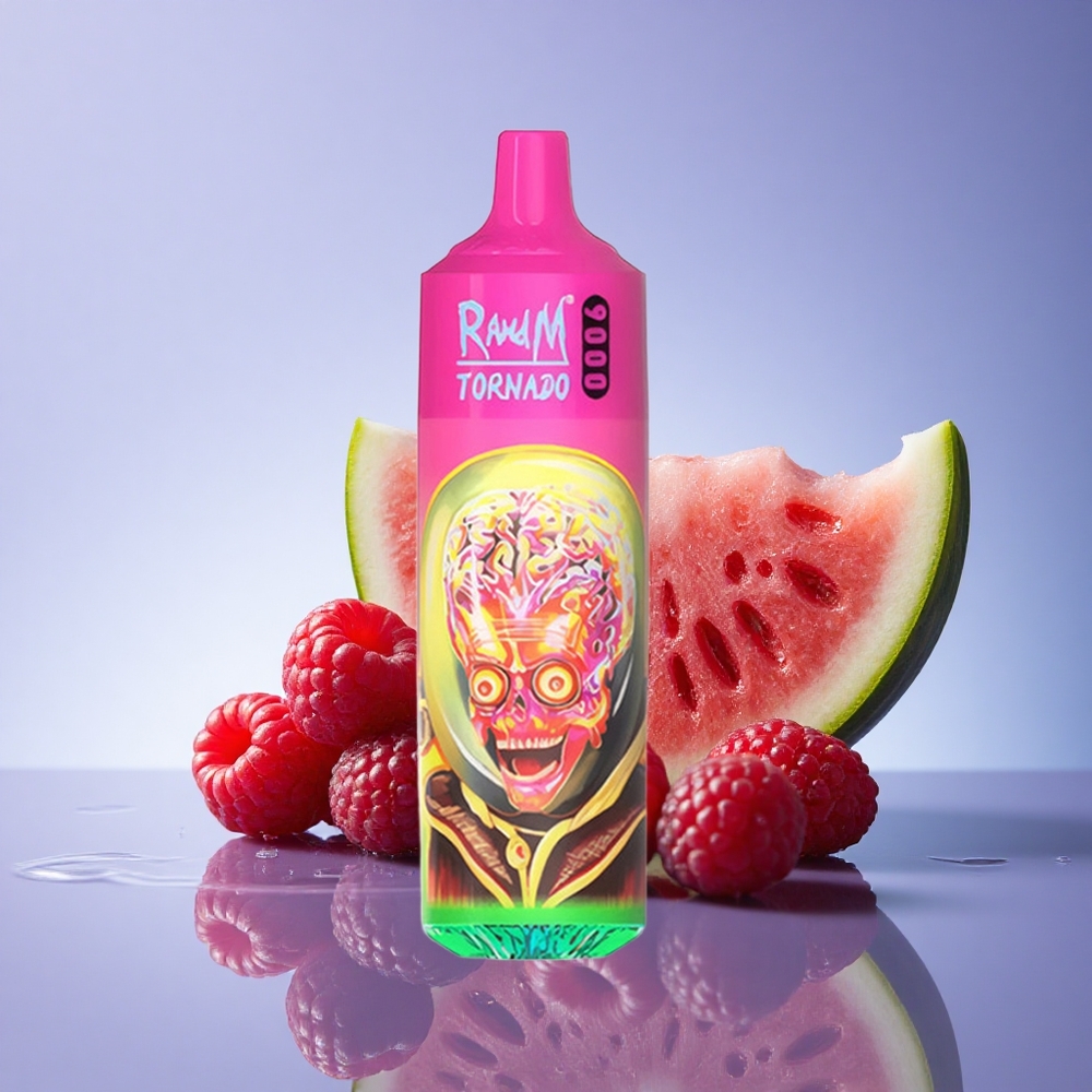 RandM Fumot Tornado 9000 Puffs Malinova Lubenica 850 mAh 18 mL Mesh