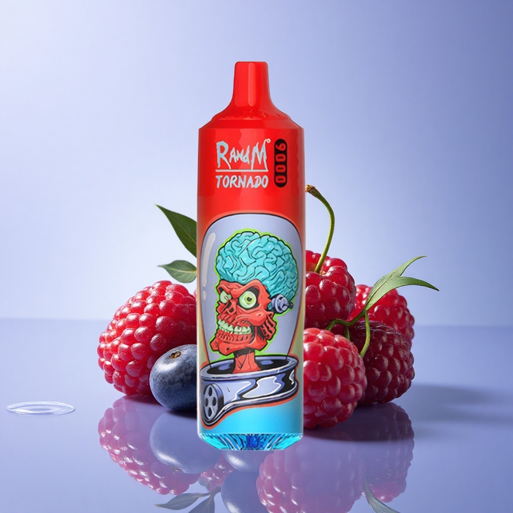 RandM Fumot Tornado 9000 Puffs Mešane Jagode z 18 mL E-tekočino in 850 mAh Baterijo