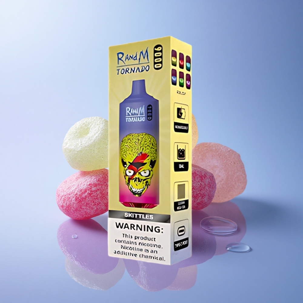 RandM Fumot Tornado 9000 Puffs Skittles 850 mAh 18 mL Mrežna Tuljava