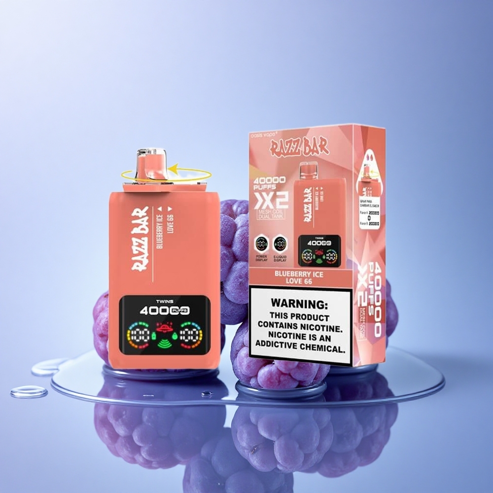 Razz Bar 40000 Puffs Boravnični Led - Ljubezen 66 z 650 mAh in 2% nikotina