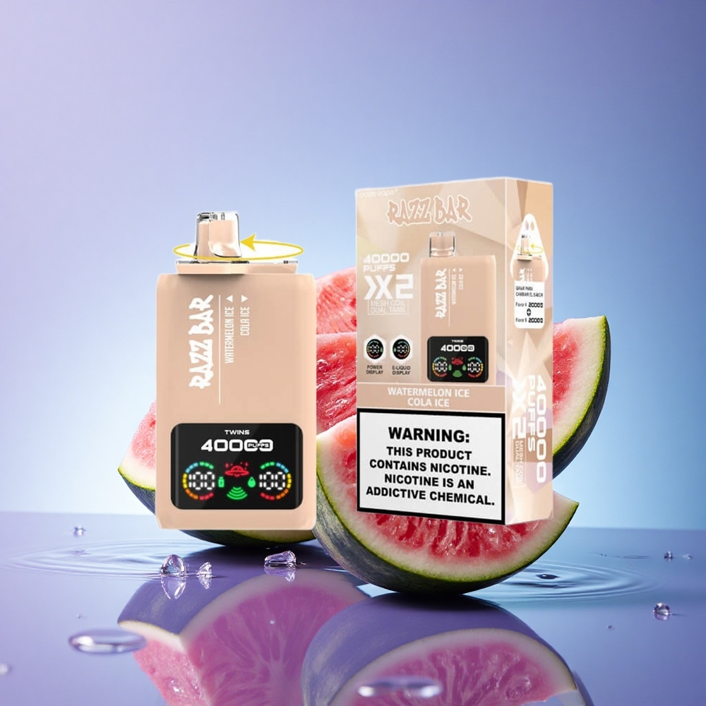 Razz Bar 40000 Puffs Lubenikasti Led - Cola Led z 5% nikotina in 650 mAh baterijo