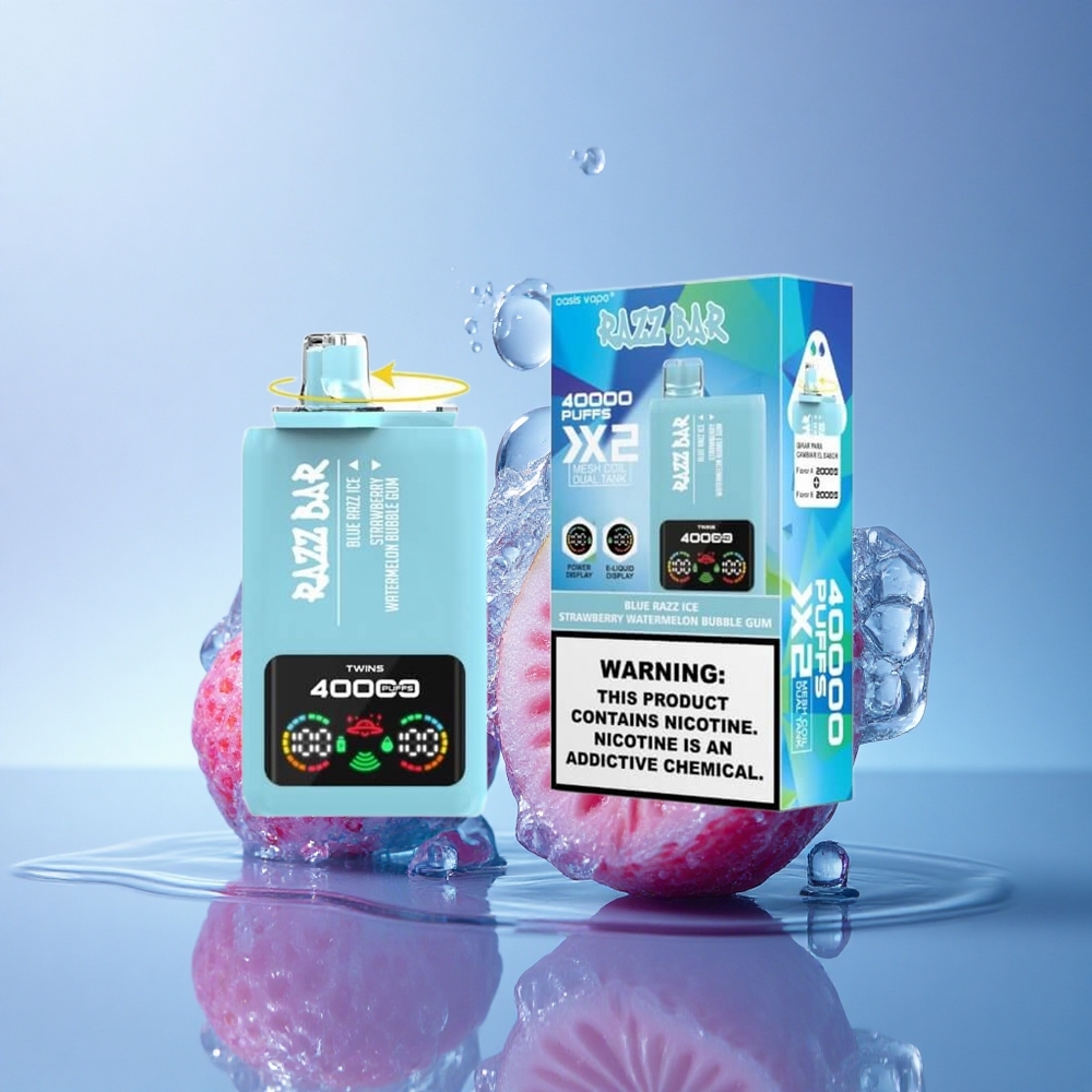 Razz Bar 40000 Puffs Modra Malina-Lubenica Mehurčki Z Vsebnostjo Nikotina 5% In 650mAh Baterijo