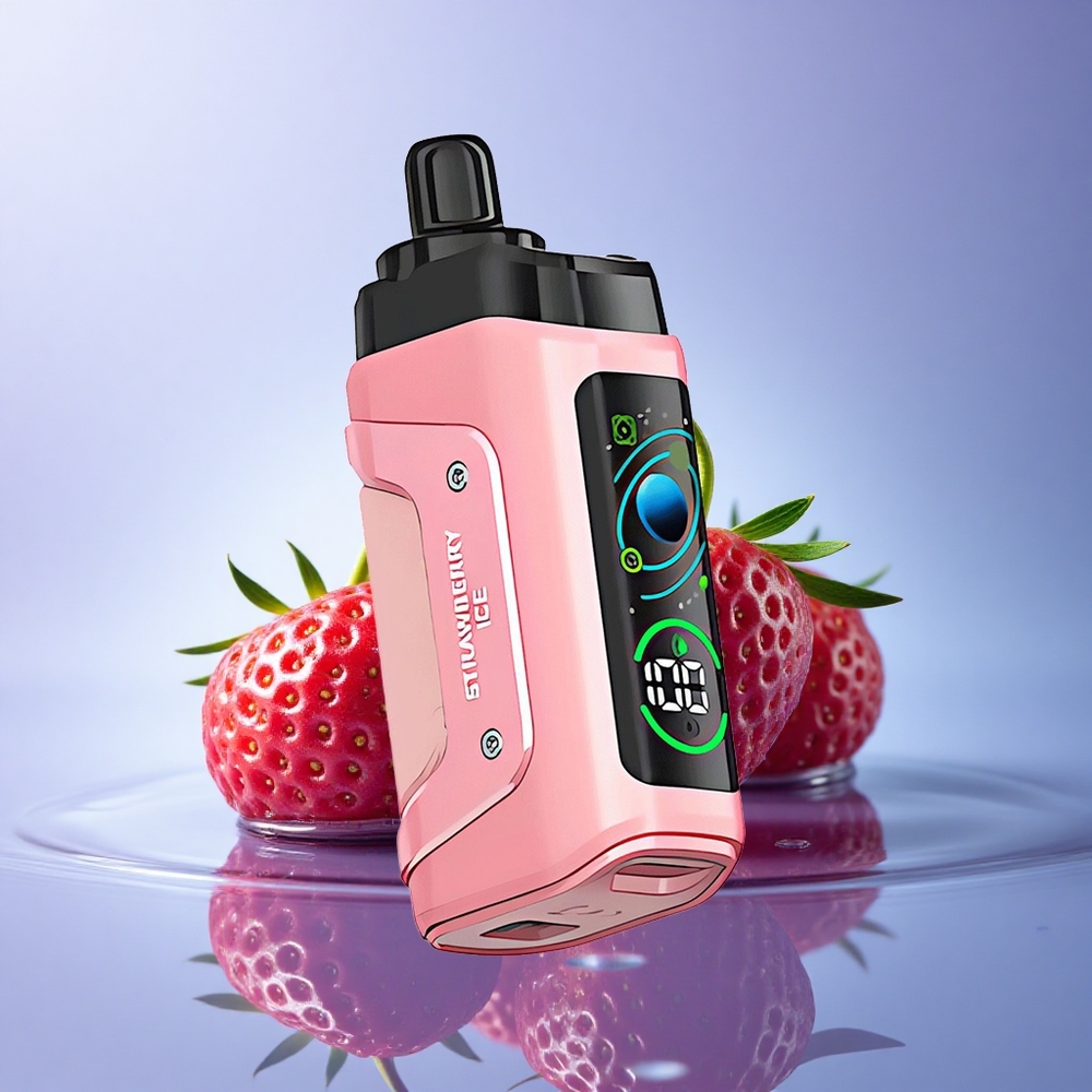 Razz Bar 45000 Puffs Jagodni Led z 20 mg Nikotina in 650 mAh Baterijo