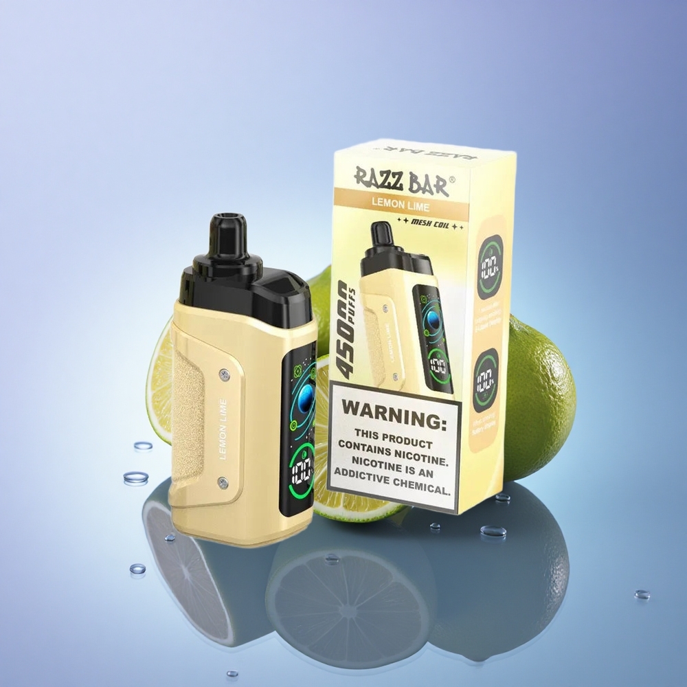 Razz Bar 45000 Puffs Limeta Lime z Mesh 1.0 Ohm in 20 mg/ml nikotina