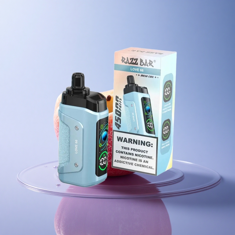 Razz Bar 45000 Puffs Ljubezen 66 Tip-C 650 mAh 20 mg nikotina