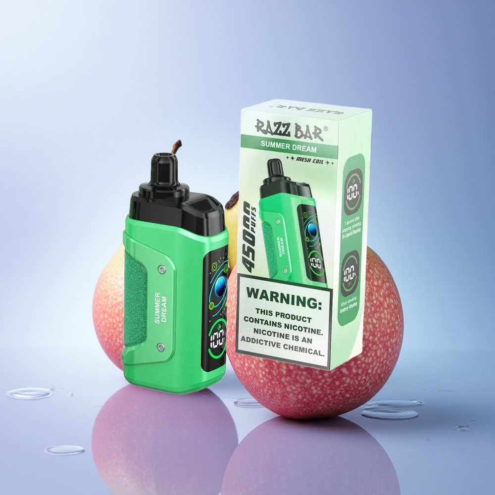 Razz Bar 45000 Puffs Poletna Sanja z Mesh Tuljavo in Nikotinom 20 mg/ml