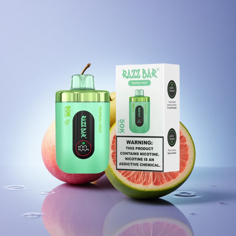 Razz Bar 50K Puffs Tropsko Sadje 650 mAh Tip-C 2% Nikotin